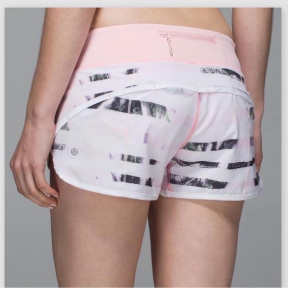 Lululemon Run Speed Short 4-way StretchSunset Stripe Blush Quartz Multi Size 6 - Picture 2 of 8